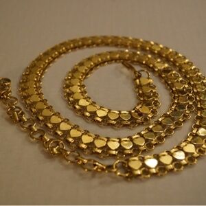 Vintage Gold Heart Chain Belt
